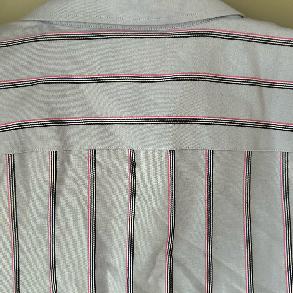 EUC Talbots Sleeveless Striped Blue Blouse, Sz 14. Great under a suit. - Picture 7 of 9